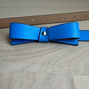 Kate Spade Women's Blue Belt signature spade Size Medium Designer Chic NEW